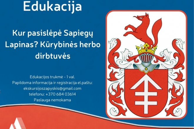 Kur pasislėpė Sapiegų Lapinas? Kūrybinės herbo dirbtuvės.