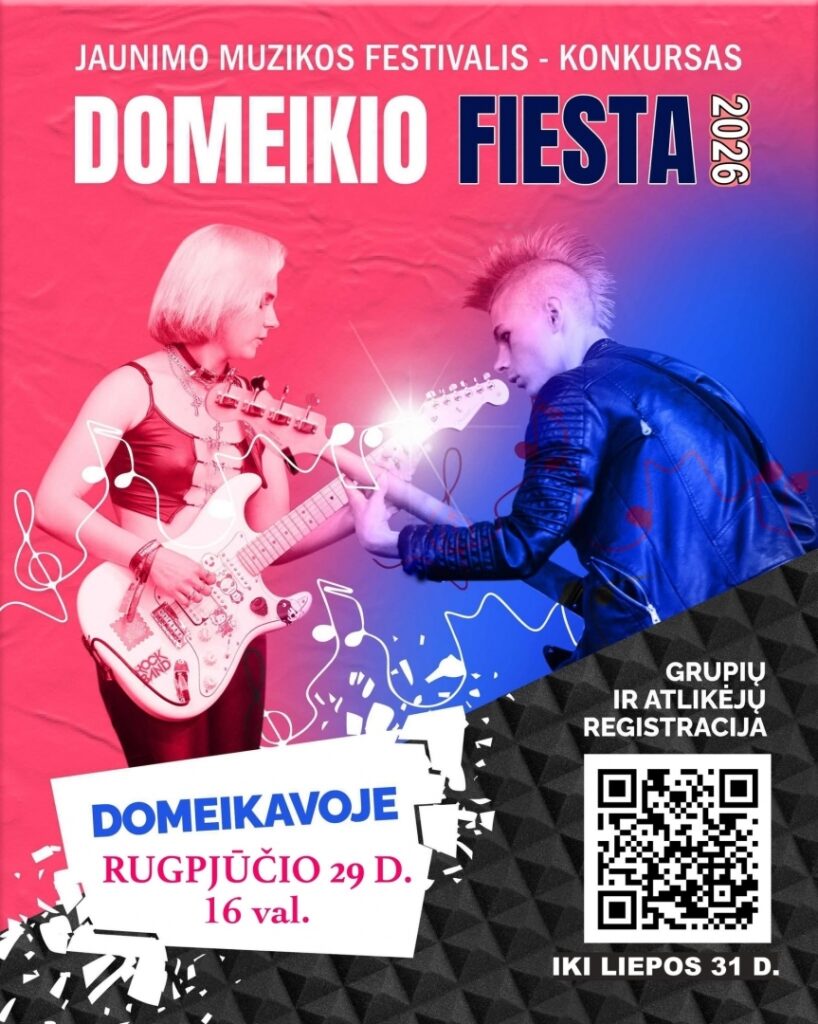 Festivalis „Domeikio fiesta 2026“ plakatas