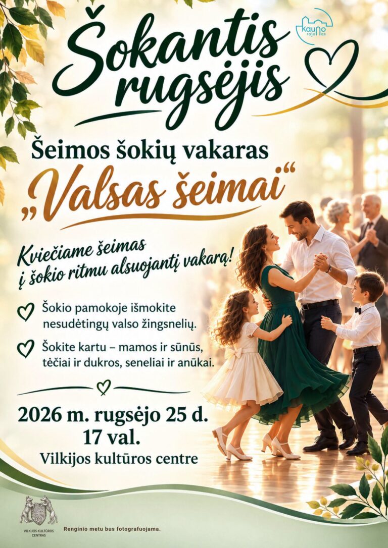 Šeimos šokių vakaras „Valsas šeimai“