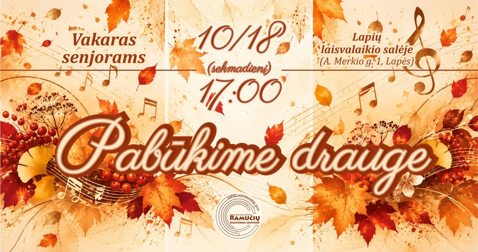 VAKARAS SENJORAMS „Pabūkime drauge“ plakatas