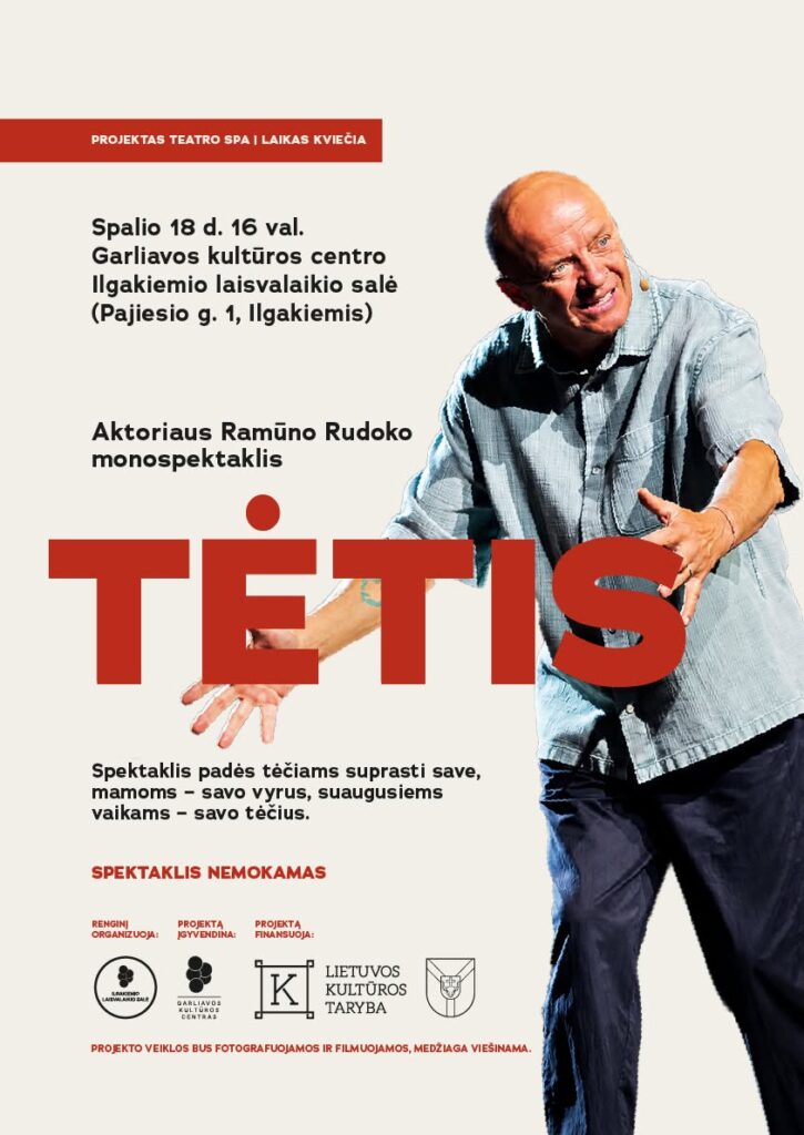 Ramūno Rudoko monospektaklis „Tėtis“ plakatas