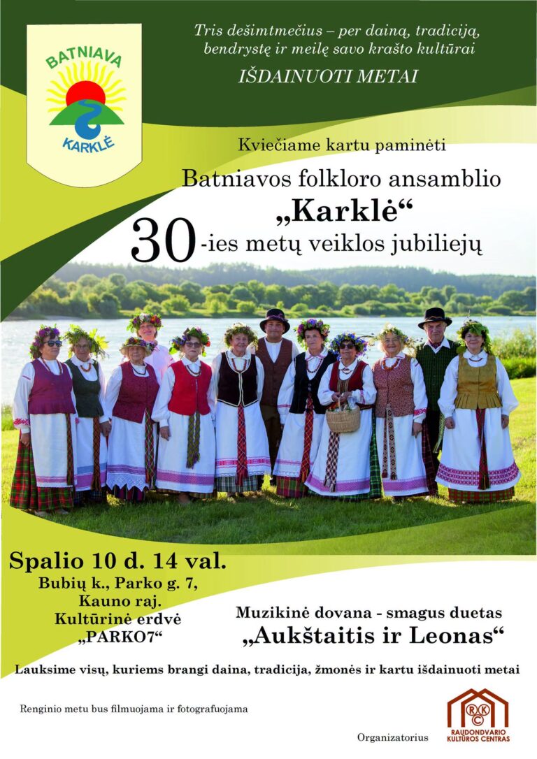 Batniavos folkloro ansamblio „Karklė“ jubiliejinis koncertas