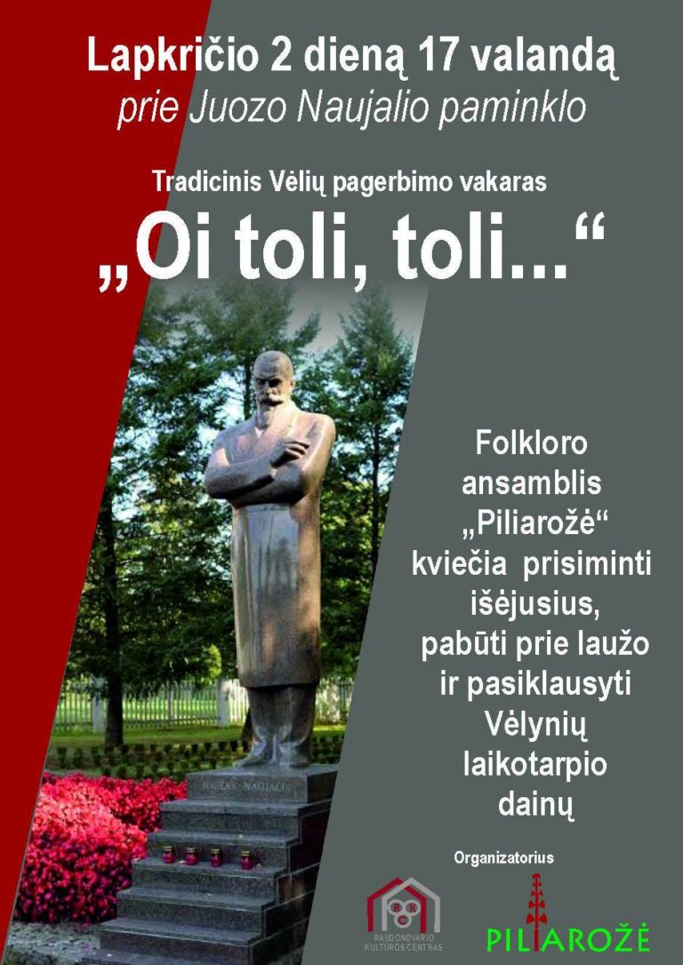 Tradicinis vėlių pagerbimo vakaras „Oi toli, toli…“